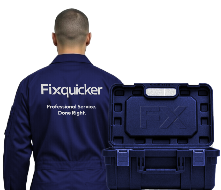 Fixquicker technician with toolbox