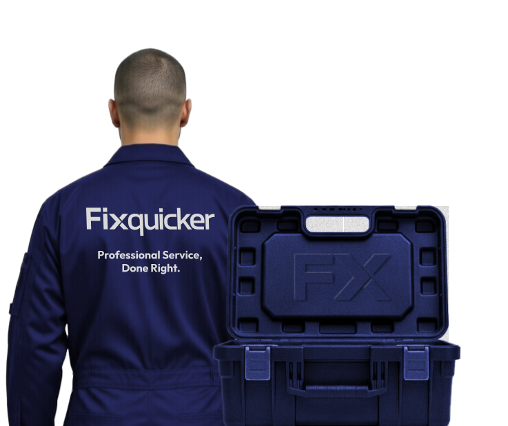 Fixquicker technician with toolbox